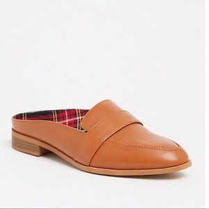 Torrid cognac faux leather loafer mule